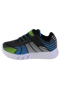 skechers - Buty do chodzenia niemowlęce Skechers Lights Flexglow Elite. Zapięcie: rzepy. Kolor: czarny. Materiał: materiał, syntetyk. Szerokość cholewki: normalna. Sport: turystyka piesza