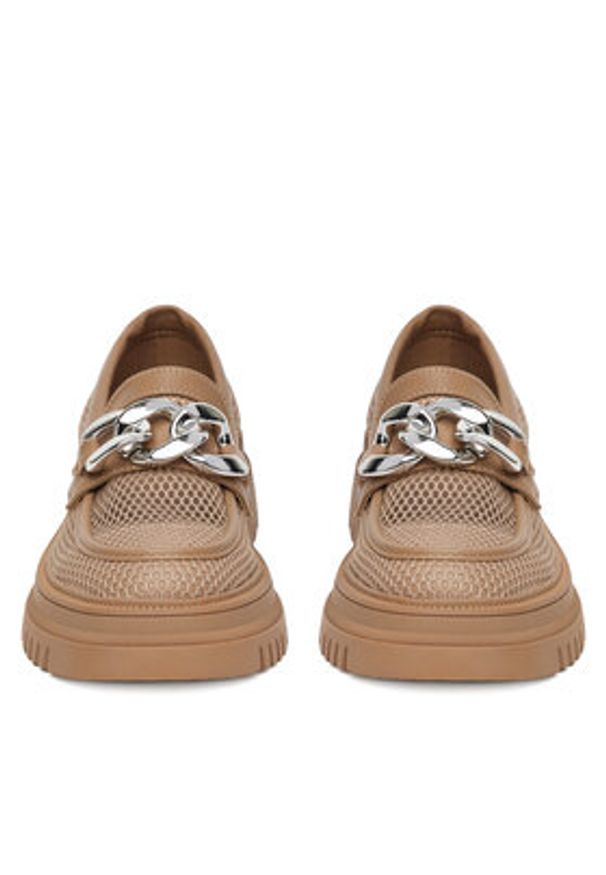 DeeZee Loafersy 60062D-2 Brązowy. Kolor: brązowy. Materiał: materiał