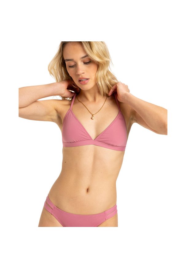 Roxy - Trójkątny stanik bikini dla Kobiety BEACH CLASSICS FIXED TRI Różowy. Kolor: różowy. Materiał: elastan, poliester, materiał