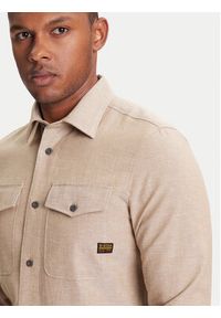 G-Star RAW - G-Star Raw Koszula Marine D24963-D914 Beżowy Slim Fit. Kolor: beżowy. Materiał: bawełna. Styl: marine #5