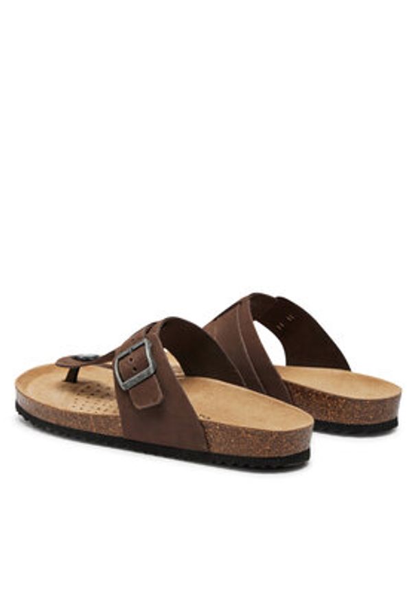 Geox Japonki U Sandal Ghita D U159VD 00032 C6024 Brązowy. Kolor: brązowy. Materiał: nubuk, skóra
