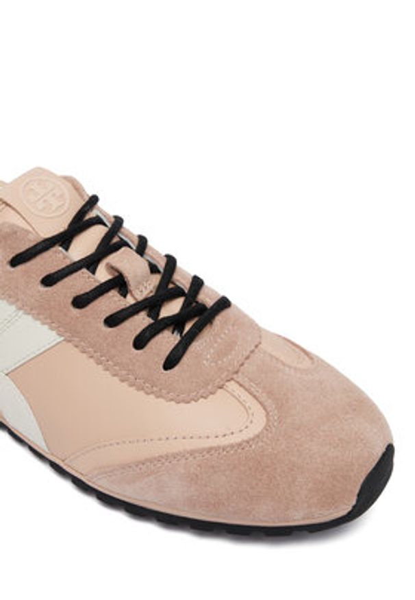 Tory Burch Sneakersy Hank Field180566 Różowy jasny. Kolor: różowy. Materiał: zamsz, skóra