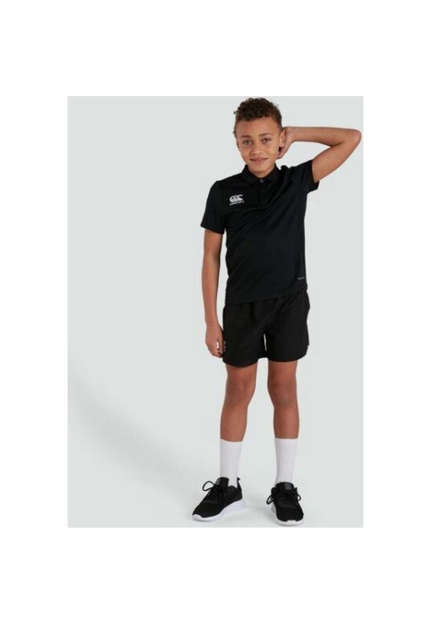 CANTERBURY - Koszulka polo dla dzieci Canterbury Club Dry. Typ kołnierza: polo. Kolor: czarny. Styl: młodzieżowy