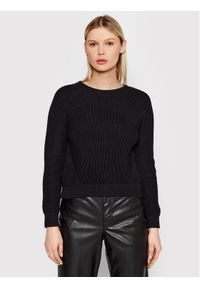 Selected Femme Sweter Sira 16077846 Czarny Regular Fit. Kolor: czarny. Materiał: syntetyk, bawełna