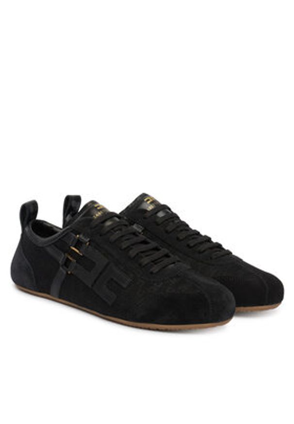 Elisabetta Franchi Sneakersy SA-36G-62E2-V440 Czarny. Kolor: czarny. Materiał: skóra, zamsz