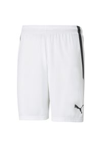 Puma - Męskie szorty piłkarskie teamLIGA PUMA White Black. Kolor: czarny, biały, wielokolorowy. Sport: piłka nożna