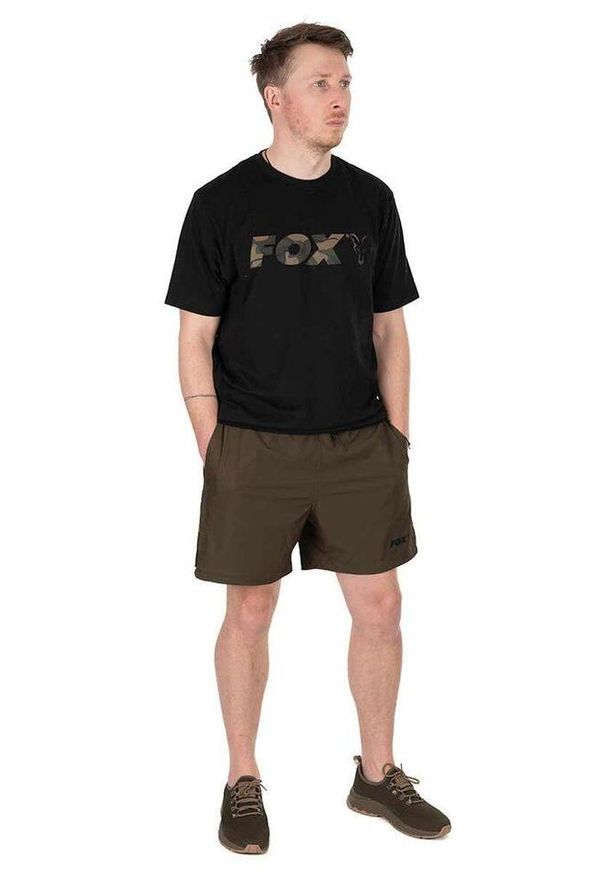 FOX - Spodenki Szorty Wędkarskie Męskie Fox Khaki Camo Swim Shorts. Kolor: wielokolorowy. Długość: krótkie. Sezon: lato