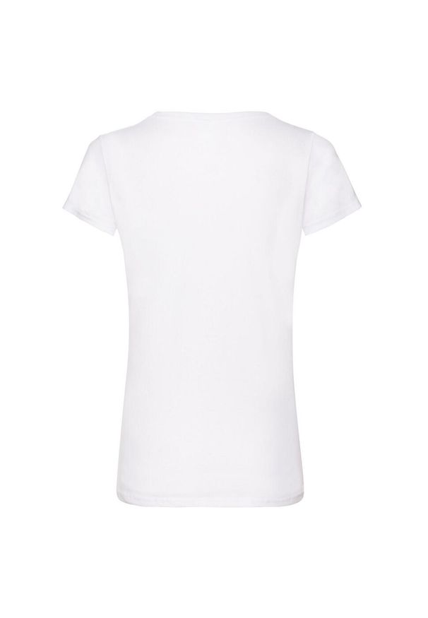 FRUIT OF THE LOOM - Koszulka Z Dekoltem W Szpic Dla Kobiet. Kolor: biały. Sport: turystyka piesza