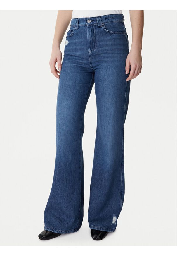 Marella Jeansy 2613181014 Niebieski Wide Leg. Kolor: niebieski