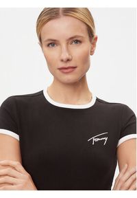 Tommy Jeans Sukienka codzienna Bodycon DW0DW17409 Czarny Slim Fit. Okazja: na co dzień. Kolor: czarny. Materiał: bawełna. Typ sukienki: bodycon, proste. Styl: casual #4