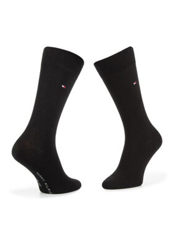 TOMMY HILFIGER - Tommy Hilfiger Skarpety długie 371111 Czarny. Kolor: czarny. Materiał: materiał