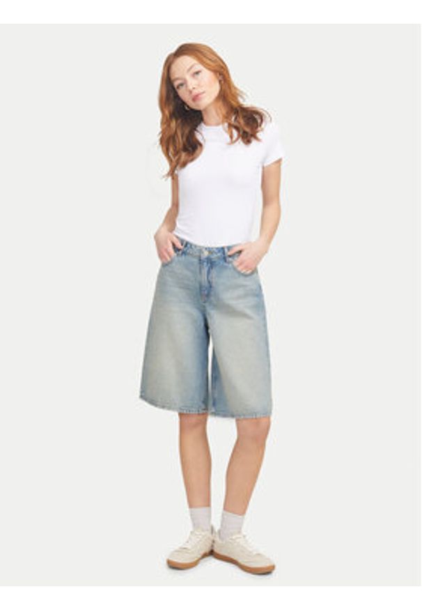 JJXX Szorty jeansowe Laura 12267288 Niebieski Relaxed Fit. Kolor: niebieski. Materiał: bawełna