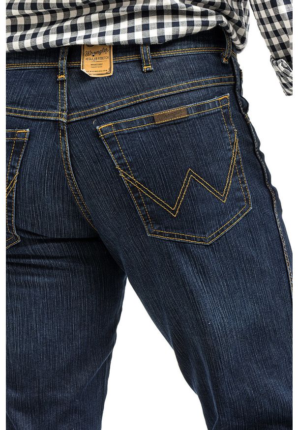 Wrangler - WRANGLER REGULAR FIT MĘSKIE SPODNIE JEANSOWE DARK USED W10I22H10 112125986