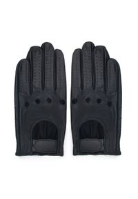 Wittchen - Rękawiczki samochodowe męskie ze skóry licowej czarne. Kolor: czarny. Materiał: skóra #4