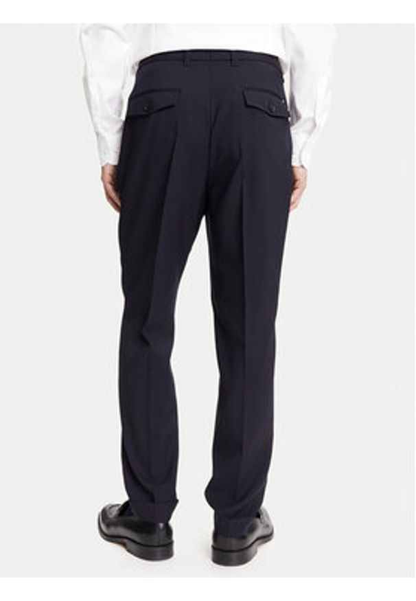BOSS Spodnie materiałowe C-Perin-DPL 50545822 Granatowy Tapered Fit. Kolor: niebieski. Materiał: wełna
