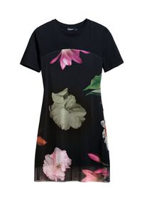 Desigual Sukienka codzienna Hamburgo 25SWVK14 Czarny Slim Fit. Okazja: na co dzień. Kolor: czarny. Materiał: bawełna. Typ sukienki: proste. Styl: casual #2