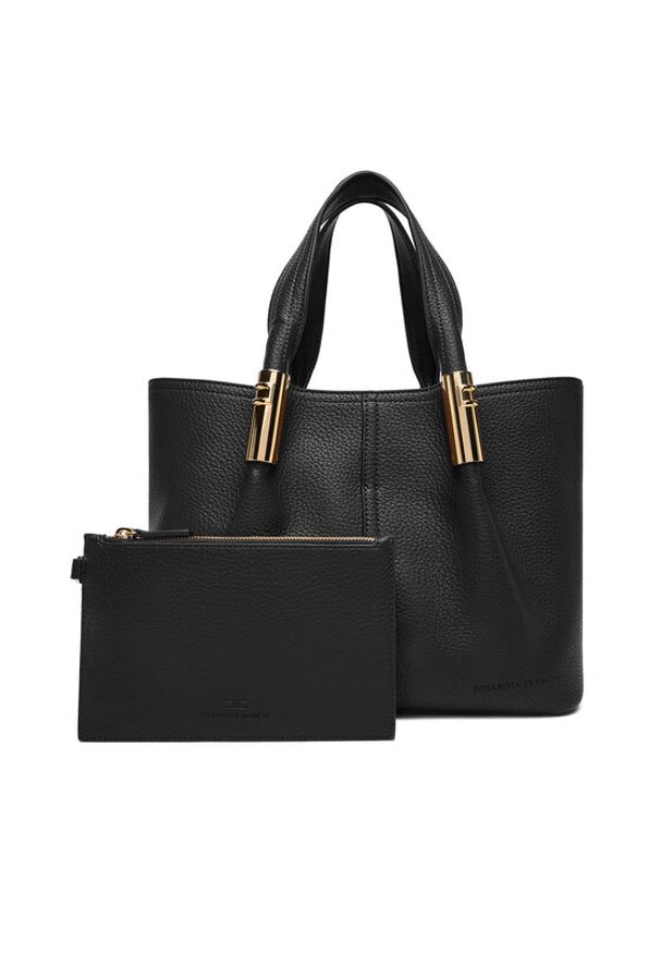 Elisabetta Franchi Torebka BS-42A-56E2-V400 Czarny. Kolor: czarny. Materiał: skórzane