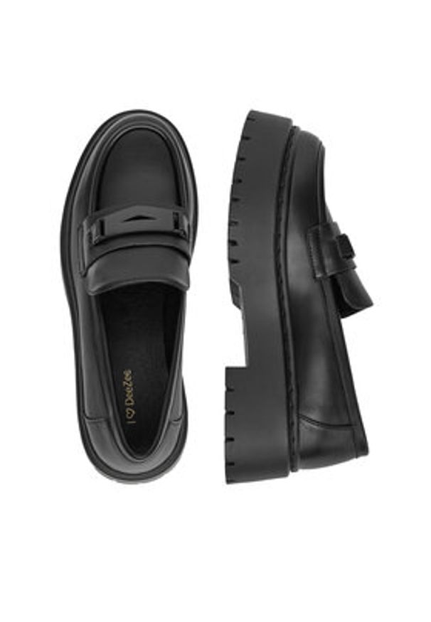 DeeZee Loafersy 13123D-3 Czarny. Kolor: czarny. Materiał: syntetyk, materiał