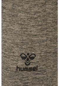 Hummel - Spodnie. Kolor: szary. Materiał: poliester, materiał, dzianina, elastan. Wzór: melanż #4