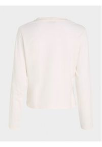 TOMMY HILFIGER - Tommy Hilfiger Bluzka Mini Corp Logo WW0WW39784 Écru Relaxed Fit. Materiał: bawełna #8