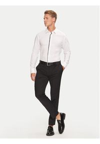 BOSS - Boss Koszula H-Hank Party 50527623 Biały Slim Fit. Kolor: biały. Materiał: bawełna