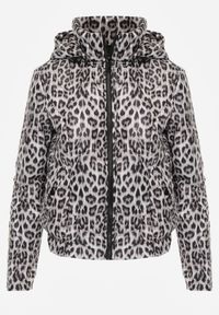 Renee - Panterkowa Kurtka z Odpinanym Kapturem Anastaera. Materiał: poliester. Długość rękawa: długi rękaw. Sezon: wiosna #2