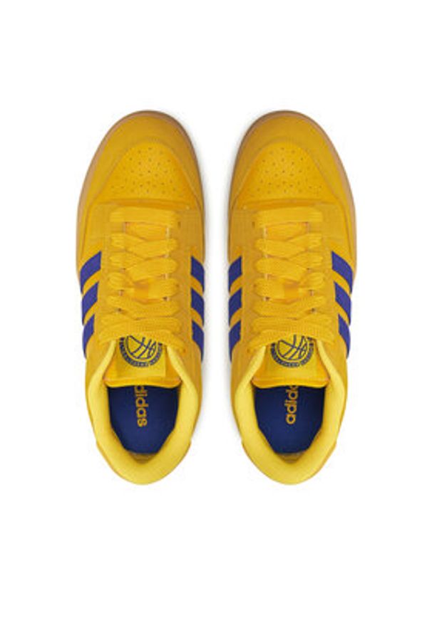 Adidas - adidas Sneakersy Rapid Court Low JR3156 Żółty. Kolor: żółty. Materiał: skóra, zamsz