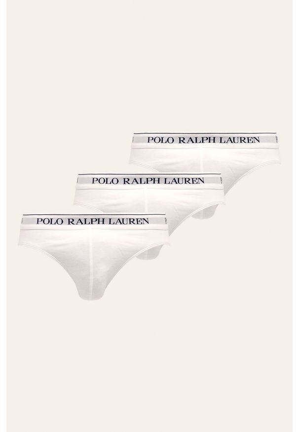 Polo Ralph Lauren - Slipy (3-pack). Kolor: biały. Materiał: bawełna, dzianina, elastan. Wzór: gładki