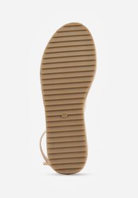 Born2be - Beżowe Sandały VICES na Koturnie Ozdobione Plecionką i Ażurowym Wzorem Bambolis. Okazja: na co dzień, do pracy. Zapięcie: sprzączka. Kolor: beżowy. Wzór: ażurowy, aplikacja. Sezon: lato. Obcas: na koturnie. Styl: casual, elegancki #4