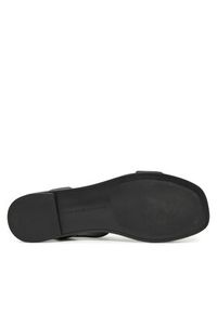 TOMMY HILFIGER - Tommy Hilfiger Sandały Ankle Strap Leather Sandal FW0FW08422 Czarny. Kolor: czarny. Materiał: skóra