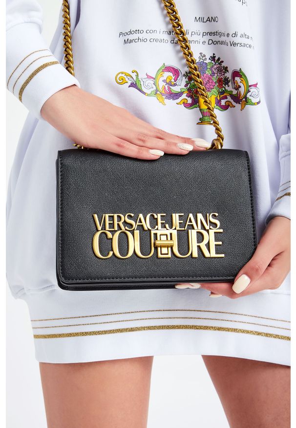 Versace Jeans Couture - TOREBKA VERSACE JEANS COUTURE. Wzór: haft, aplikacja. Dodatki: z haftem. Materiał: zdobione, z tłoczeniem