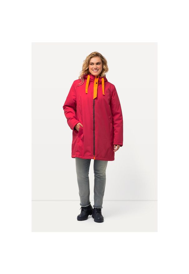 ULLA POPKEN - Damskie Kurtka outdoorowa HYPRAR wodoodporna dwukierunkowy zamek błyskawiczny. Kolekcja: plus size. Kolor: czerwony. Materiał: poliester, materiał. Sport: turystyka piesza