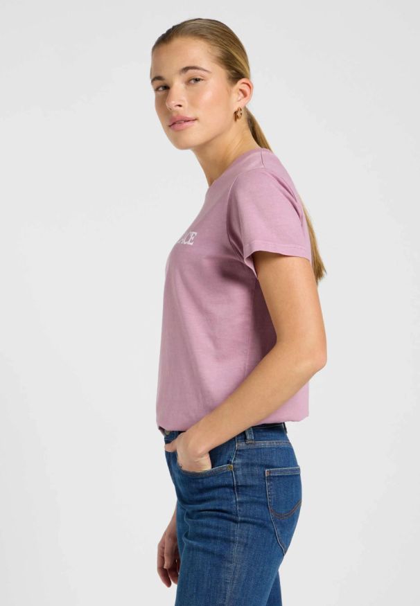 Lee - DAMSKA KOSZULKA LEE SMALL GRAPHIC TEE 1 PLUMBERRY 112371876