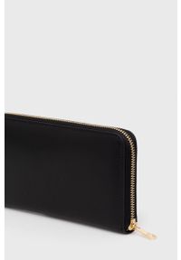 Trussardi Jeans - Trussardi portfel skórzany damski kolor czarny. Kolor: czarny. Materiał: skóra. Wzór: gładki