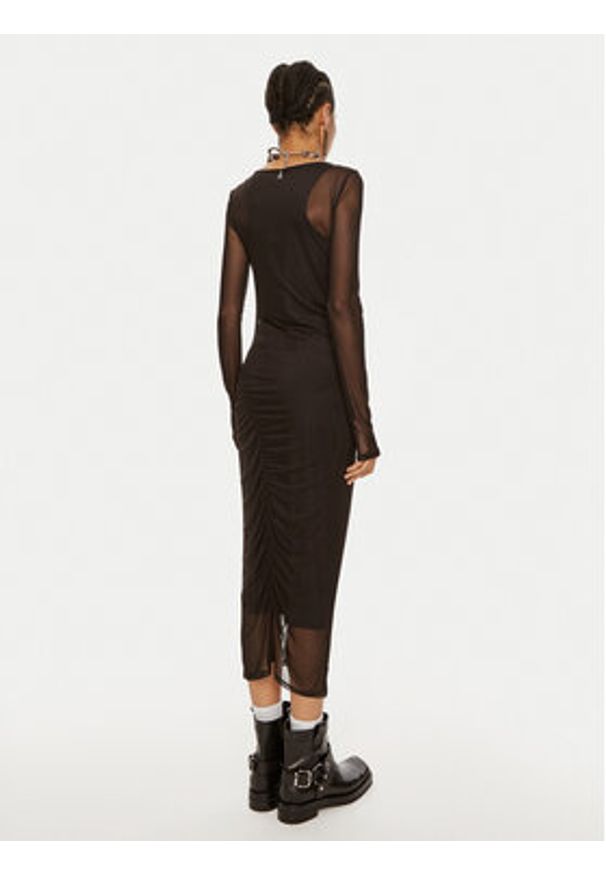 Patrizia Pepe Sukienka koktajlowa 8A1344 J149-K103 Czarny Slim Fit. Kolor: czarny. Materiał: syntetyk. Styl: wizytowy