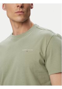 Tommy Jeans T-Shirt Linear Chest DM0DM21780 Zielony jasny Slim Fit. Kolor: zielony. Materiał: bawełna #5