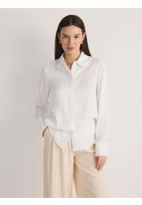 Reserved - Wiskozowa koszula - złamana biel. Materiał: wiskoza #1