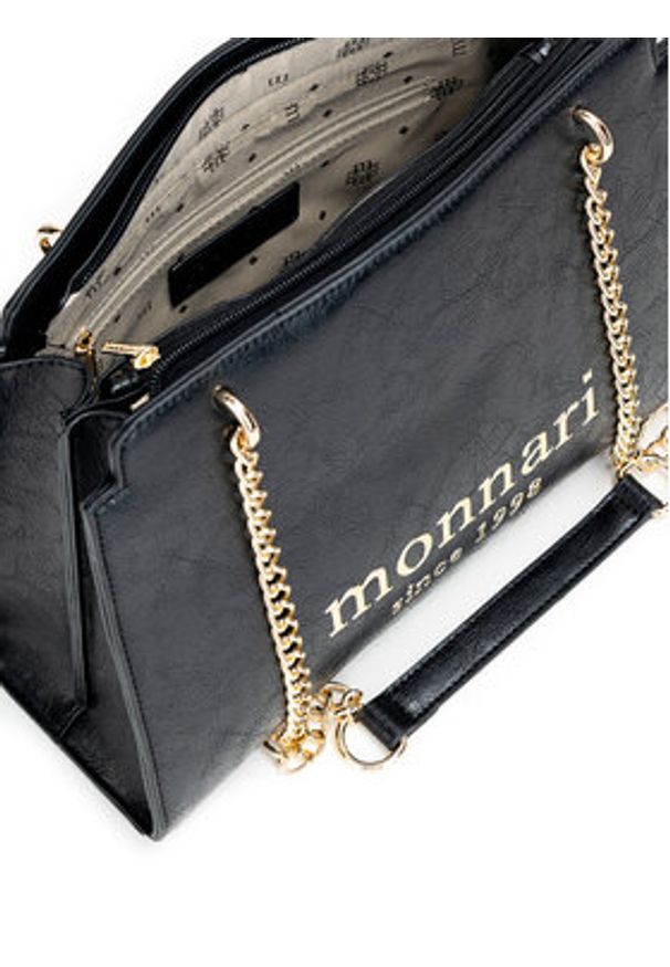Monnari Torebka TORIMP0-24Z-BAG5230-K020 Czarny. Kolor: czarny. Materiał: skórzane