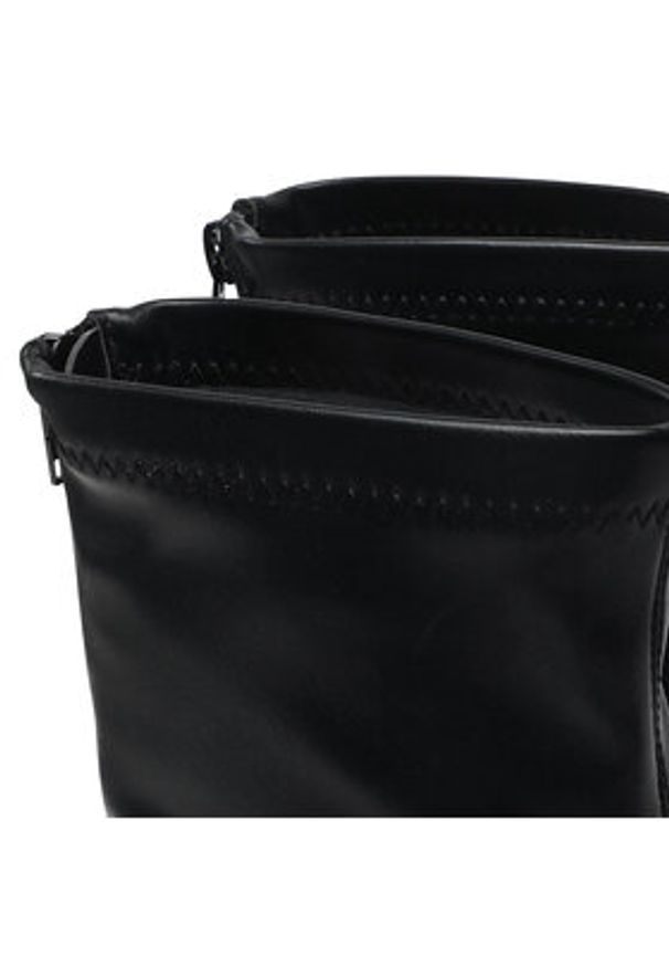 Vero Moda Botki Slim 10276066 Czarny. Kolor: czarny. Materiał: skóra