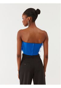 Patrizia Pepe Bluzka 8C0544/A106-C966 Niebieski Slim Fit. Kolor: niebieski. Materiał: wiskoza, syntetyk #3
