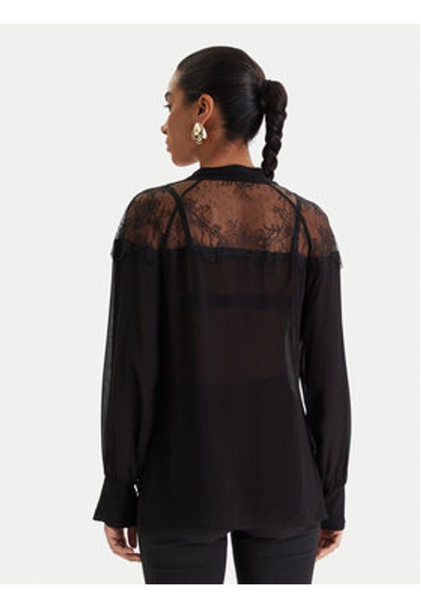 Patrizia Pepe Bluzka 8C0859/A692-K103 Czarny Regular Fit. Kolor: czarny. Materiał: wiskoza