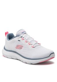 skechers - Skechers Sneakersy Flex Appeal 5.0- 150201/WPKB Biały. Kolor: biały. Materiał: mesh, materiał #4