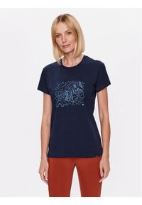 Helly Hansen T-Shirt 63341 Granatowy Regular Fit. Kolor: niebieski. Materiał: bawełna
