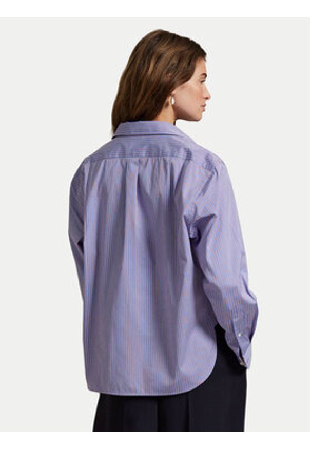 Polo Ralph Lauren Koszula 211973130001 Fioletowy Boxy Fit. Typ kołnierza: polo. Kolor: fioletowy. Materiał: bawełna
