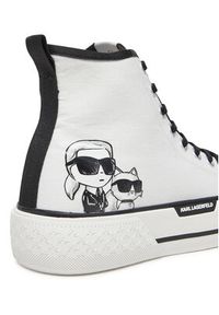 Karl Lagerfeld - KARL LAGERFELD Trampki KL60654T Biały. Kolor: biały. Materiał: materiał #5