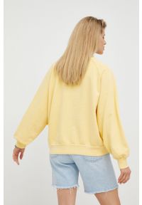 Levi's® - Levi's bluza bawełniana damska kolor żółty gładka. Okazja: na spotkanie biznesowe. Kolor: żółty. Materiał: bawełna. Długość rękawa: raglanowy rękaw. Wzór: gładki. Styl: biznesowy #3