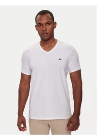 Lacoste T-Shirt TH0999 Biały Regular Fit. Kolor: biały. Materiał: bawełna #1