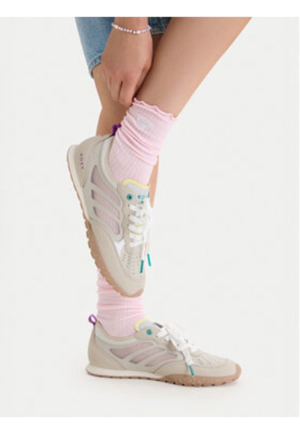 Roxy Sneakersy V12-920 Beżowy. Kolor: beżowy. Materiał: materiał