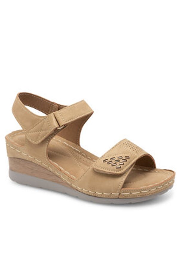 Clara Barson Sandały WYL0510-23 Beżowy. Kolor: beżowy. Materiał: skóra