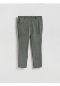 Reserved - Spodnie chino slim fit - jasnozielony. Kolor: zielony. Materiał: tkanina, bawełna #1